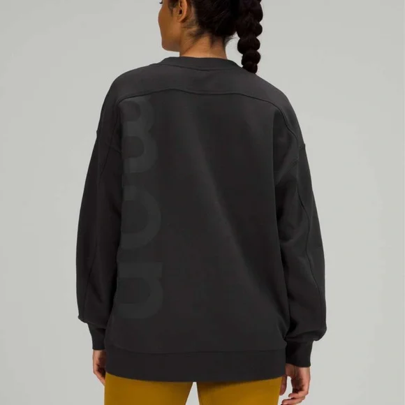 Lululemon Perfectly Oversized Crew *Logo (Black) - Picture 3 of 8
